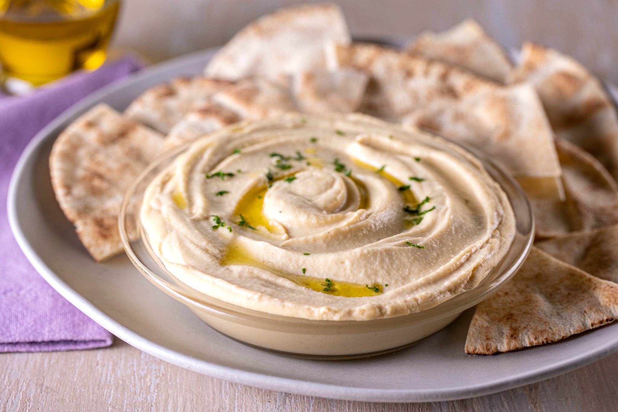 PÃO PITA COM HOMMUS