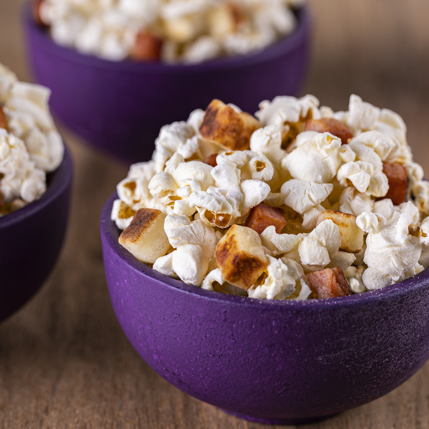 PIPOCA COM BACON E QUEIJO DE COALHO