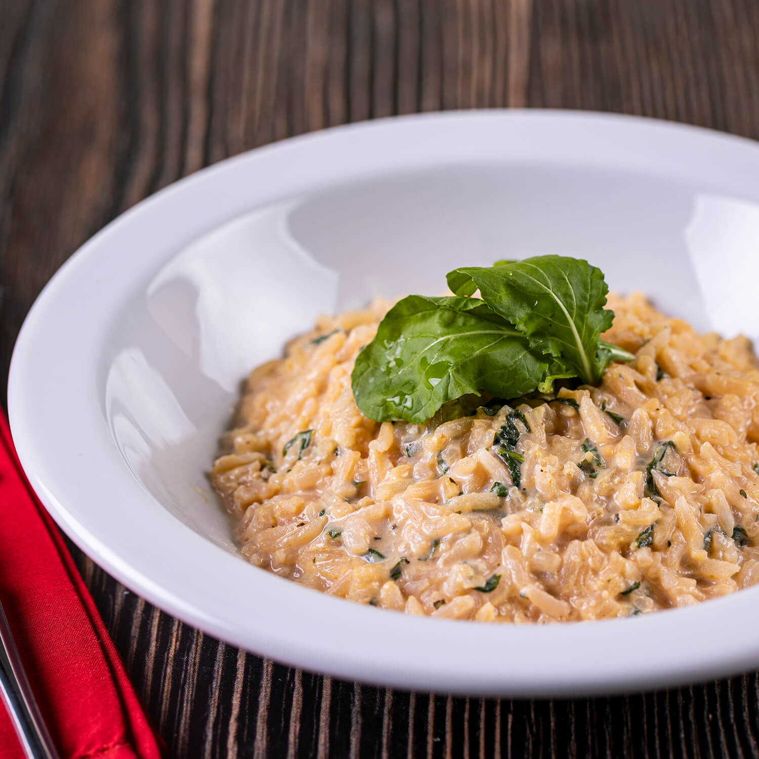 ARROZ CREMOSO COM RÚCULA